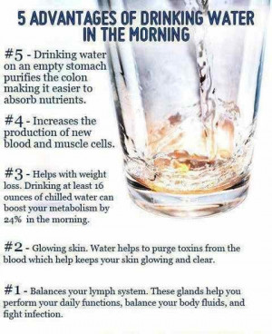 advantages of drinking water in morning