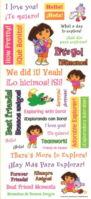 Details about Sandylion Large Sticker - DORA THE EXPLORER Quotes