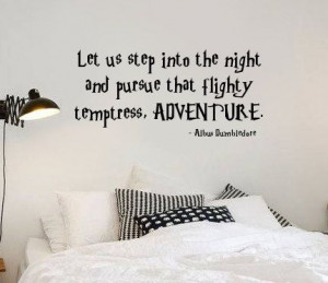 Wall Decal Quote - Harry Potter Dumbledore Adventure quote - Removable ...