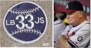 2007 Braves: a single patch for Lew Burdette and Johnny Sain.