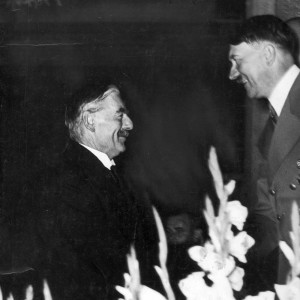 Neville Chamberlain and Adolf Hitler