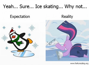 Ice skating, Expectation vs Reality