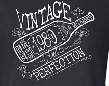 35th Birthday Gift For Men and Women - Vintage 1980 Aged To Perfection ...