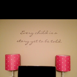 Wall quote for nursery- 
