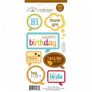 ... Harvest Doodles Cardstock Stickers 3 inch x 6. 5 inch Sheet-Quotes