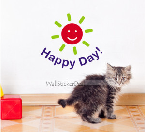 Happy Day Quote Wall Stickers