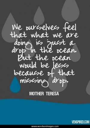 Quotes from mother teresa