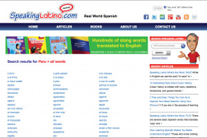 Speaking Latino Online Spanish Slang Dictionary | Peru Spanish Words