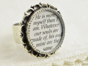 Wuthering Heights Quote Ring, Romantic Literary Jewelry For Her, Book ...