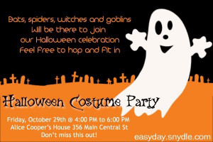 Halloween Party Invitation Wording