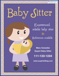 Download this free babysitting flyer