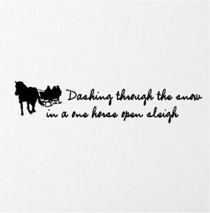 dashing through the snow christmas quotes wall words decals lettering