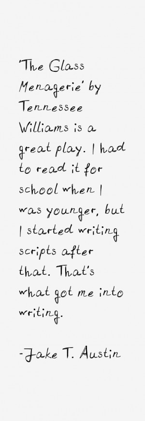 The Glass Menagerie 39 by Tennessee Williams is a great play I had to