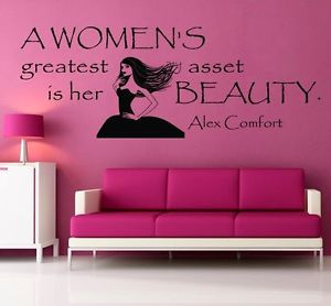 Wall-Vinyl-Decal-Quote-a-Womens-Greatest-Asset-Housewares-Mural ...