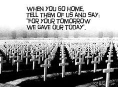 Soldiers sacrifice their lives every day they are at war. In any war ...