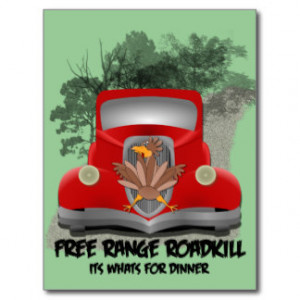 Roadkill for Dinner Recipe Card Postcards