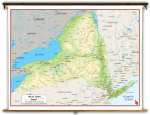 New York State Physical Map