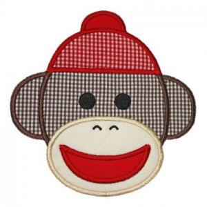 Sock Monkey Applique