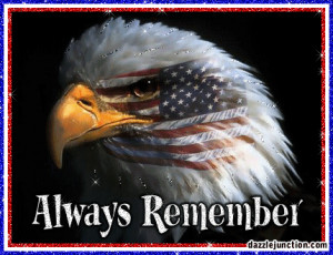 Memorial Day Eagle Always Remember quote