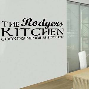 Details about Personalised KITCHEN FAMILY large wall sticker quote