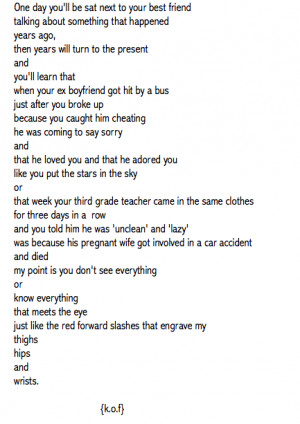 cutting, poem, quote, see, self-harm, words, society. cut