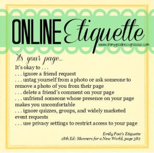 Online Etiquette #charm #etiquette www.charmetiquette.com