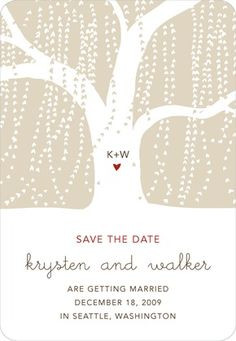 Save the Date Magnets - Weeping Willow by Wedding Paper Divas