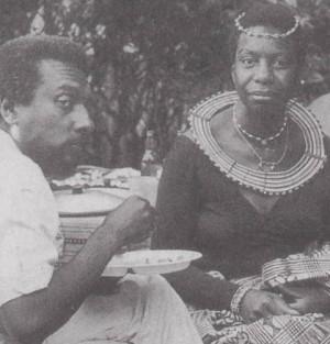 Nina Simone, sitting with Kwame Ture (also known as Stokely ...