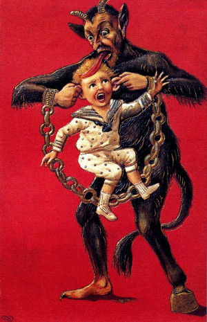 of krampus cards from the 1800s to the 1970s imagine getting one of ...