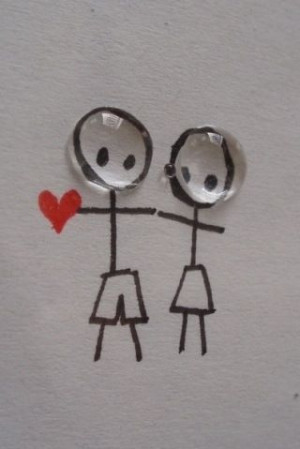 black and white, boy, cute, danypoisonn, draw, girl, heart, small ...