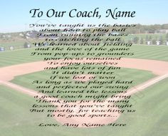 ... COACH PERSONALIZED PRINT POEM END OF THE YEAR APPRECIATION GIFT More