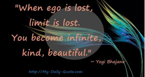Let go of ego...