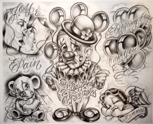 Gangster Tattoo Flash | Boog Cartoon Gangster Chicano Tattoo Mister ...