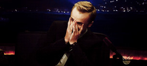 draco malfoy #harry potter #embarrassed #tom felton #felton