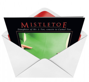 Mistletoe Adult Humorous Merry Christmas Paper Card Nobleworks image 2