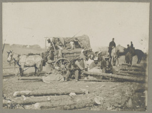 Arrival of the first Negro family within the lines, on 1st Jan. 1863