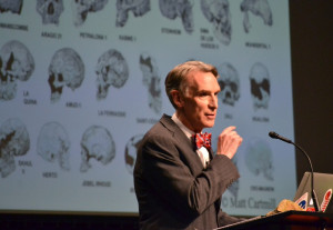 Bill Nye speaks during a debate on evolution with Creation Museum head ...