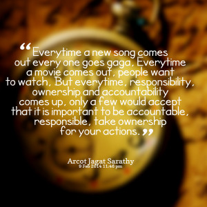 Quotes On Ownership And Accountability ~ Quotes from Sarathy Arcot ...