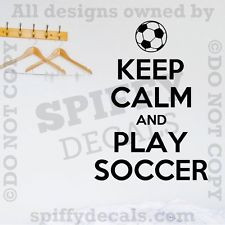 ... AND PLAY SOCCER SPORTS FOOTBALL Quote Vinyl Wall Decal Decor Sticker