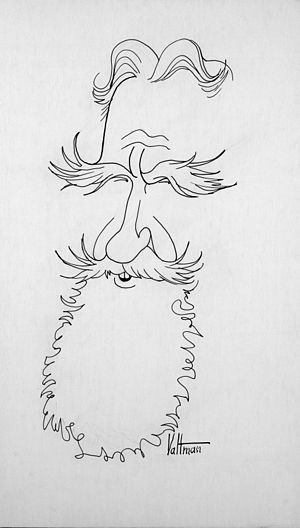 English: Caricature of Irish playwright and No...