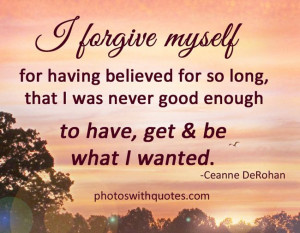 quotes about self esteem | images of picture quote i forgive myself ...