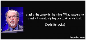 Israel is the canary in the mine. What happens to Israel will ...