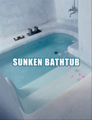 sunken bathtub