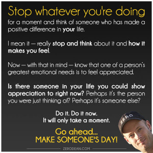 Go ahead, make someone's day…