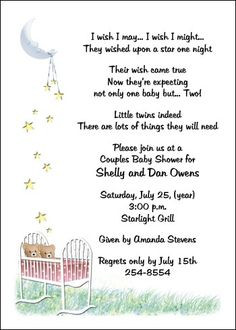 sayings to put on twin baby invitations | Pink Baby Twins Shower ...