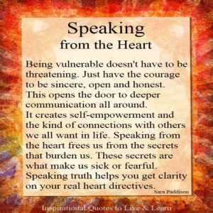 Speaking From The Heart