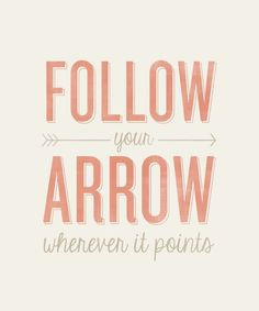 Follow Your Arrow - 8x10- Rustic - Vintage Style - Typographic Art ...