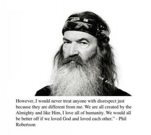 didn't focus on Phil Robertson saying this, conveniently. 