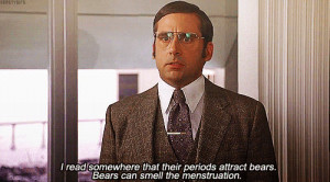Brick Tamland: Where'd you get your clothes… from the… toilet ...
