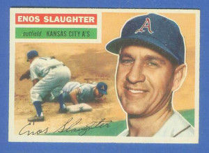 1956 Topps #109 Enos Slaughter [#c] (Kansas City A's) Baseball cards ...